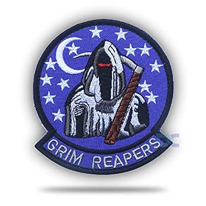 daily crafts grim reaper ghost rider embroidered patch iron-on patch diy clothes sticker trim embellishments applique