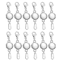 Dailyacc Magnetic Necklace Clasps and Closures - Round Bracelet Extender Clasps for Jewelry Making