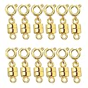 Dailyacc Magnetic Necklace Clasps and Closures - Safety 14 K Gold and Silver Jewelry Converters for Bracelets Chain Extender