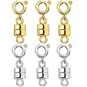 Dailyacc Magnetic Necklace Clasps and Closures - Safety 14 K Gold and Silver Jewelry Converters for Bracelets Chain Extender