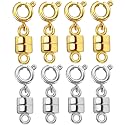 Dailyacc Magnetic Necklace Clasps and Closures - Safety 14 K Gold and Silver Jewelry Converters for Bracelets Chain Extender