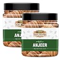 DailyHerbs Premium Afghani Anjeer - 250g*2=500gm | Dried Figs | Natural, Rich in Iron, Fibre & Vitamins Fig/Afghanistan Anjir Dry Fruit Jar Pack.