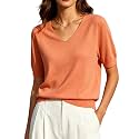 DAIMIDY Women39s Short Sleeve Sweater V Neck