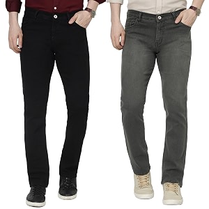 DAIS Mens Stretchable Straight Fit Mid Rise