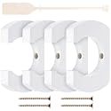DaisyInner Wooden Kayak Paddle Holder Rack Wall Mount Canoe Oar Hanger Paddle Storage and Display Rack for SUP Dragon Boat Paddles Garage Boat House Home Decor