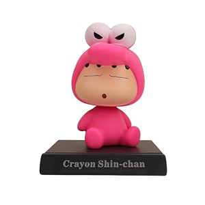 daiyamondo super hero anime action figure bobble head for car dashboard office amp study table decoration for everyone pink shin