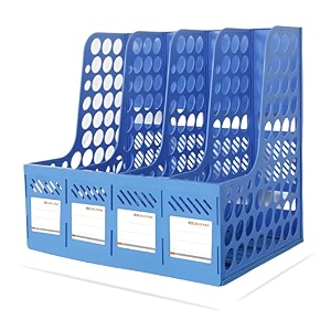 dakos 4 compartments file rack paper holder desktop organizers letter organizer magazine book holder organizer plastic file rack mfp1239