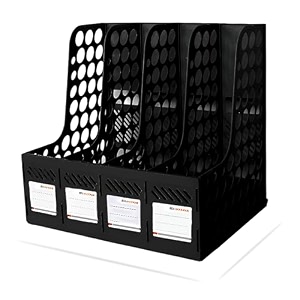 dakos 4 compartments file rack paper holder desktop organizers letter organizer magazine book holder organizer plastic file rack mfp1240