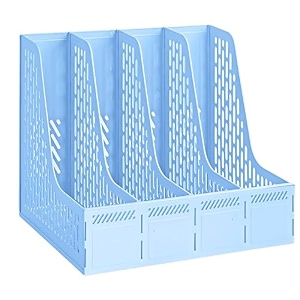 dakos 4 compartments file rack paper holder desktop organizers letter organizer magazine book holder organizer plastic file rack mfp1235