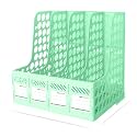 DaKos 4 Compartments File Rack Paper Holder, Desktop Organizers, Letter Organizer, Magazine Book Holder Organizer, Plastic File Rack (MFP1237)