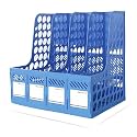 DaKos 4 Compartments File Rack Paper Holder, Desktop Organizers, Letter Organizer, Magazine Book Holder Organizer, Plastic File Rack (MFP1239)