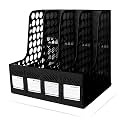DaKos 4 Compartments File Rack Paper Holder, Desktop Organizers, Letter Organizer, Magazine Book Holder Organizer, Plastic File Rack (MFP1240)