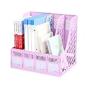 DaKos 4 Compartments File Rack Paper Holder, Desktop Organizers, Letter Organizer, Magazine Book Holder Organizer, Plastic File Rack (MFP1238)