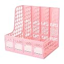 DaKos 4 Compartments File Rack Paper Holder, Desktop Organizers, Letter Organizer, Magazine Book Holder Organizer, Plastic File Rack (MFP1236)
