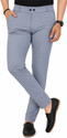DAKSH Men Tapered Grey Polyester Trousers