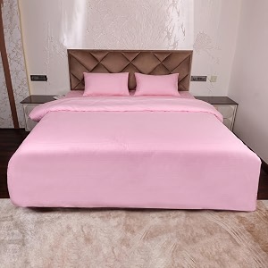 daksh premium cotton 300tc stain striped double size duvet coverquiltrazaicomforter cover 9134 x 10134- pink