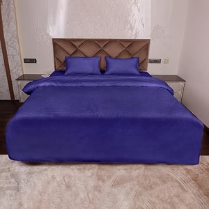 daksh premium cotton 300tc stain striped single size duvet coverquiltrazaicomforter cover 6134 x 9134- blue