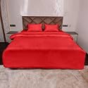 Daksh Premium Cotton 300TC Stain Striped Double Size Duvet Cover/Quilt/Razai/Comforter Cover 91" x 101"- Red