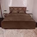 DAKSH Premium Cotton 300TC Stain Striped King Size Duvet Cover/Quilt/Razai/Comforter Cover 102" x 110" with 2 Pillow Covers - Brown