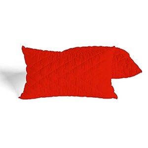daksh premium quilted bed pillows for sleeping microfiber filler soft and luxurious for back sleepers and side sleepers set of 2 standard size 1734 x 2734 red