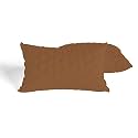 DAKSH Premium Quilted Bed Pillows for Sleeping Microfiber Filler Soft and Luxurious for Back Sleepers and Side Sleepers, Set of 2 Double Size, 20" x 30", Brown