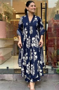 DAKSHFAB Printed Kurta Trouser Pant Dupatta