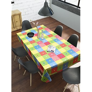 Dakshya Industries PVC Waterproof Withoutlace Dining Table