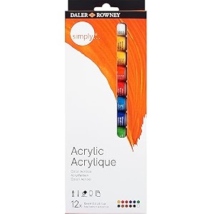 daler-rowney simply gouache tube set 12 tubes x 12ml