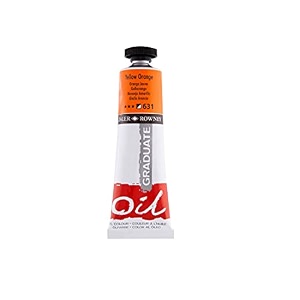 daler-rowney graduate oil colour paint metal tube 38ml yellow orange-631