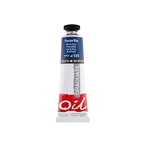 daler-rowney graduate oil colour paint metal tube 38ml prussian blue-135