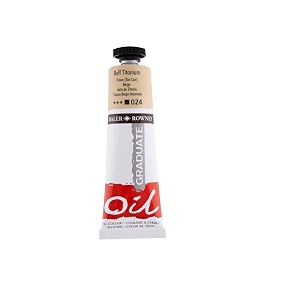 daler-rowney graduate oil colour paint metal tube 38ml buff titanium-024