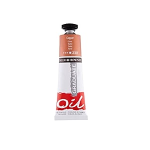 daler-rowney graduate oil colour paint metal tube 38ml copper-230