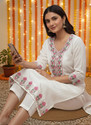 DALIVD X Women Embroidered Straight Kurta