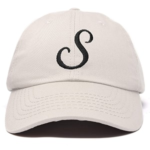 dalix initial hat letter s womens baseball cap monogram cursive embroider