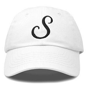 dalix initial hat letter s womens baseball cap monogram cursive embroider