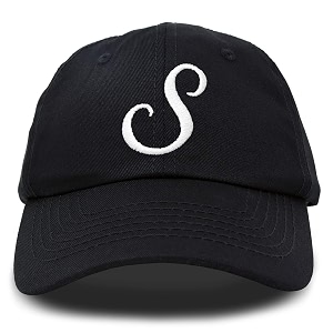 dalix initial hat letter s womens baseball cap monogram cursive embroider