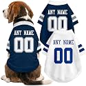 Dallas Dog Clothes Custom Name Number T Shirt for Dog Gifts