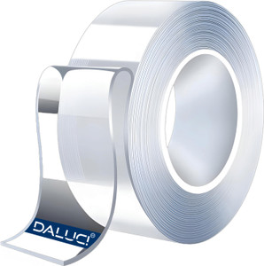 daluci 3 meter double side medium multipurpose nano double sided tape heavy duty removable traceless mounting adhesive tape for walls kitchen carpet fixing photos pasting washable reusable strong sticky strips gel manual