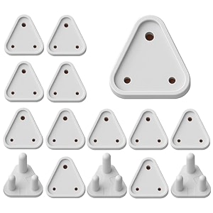 daluci baby proofing socket plug covers 15 pcs  baby safety child proof electric socket protector for switch board dummy plug cover guards for kids safety pack of 15 white