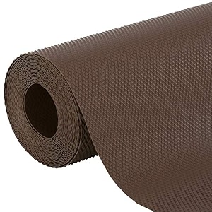 daluci multipurpose super strong eva anti-slip bathroom kitchen cabinet drawer shelf mat liner sheets roll fridge mat table mat 45cm x 15 meters roll brown