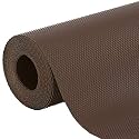 DALUCI Multipurpose Super Strong EVA Anti-Slip Bathroom Kitchen Cabinet Drawer Shelf Mat Liner Sheets Roll, Fridge Mat, Table Mat (45cm X 3 Meters Roll, Brown)