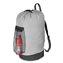 Dalykate Backpack Laundry Bag, Laundry Backpack with Shoulder Straps and Mesh Pocket, Durable Nylon Clothes Hamper Bag with Drawstring Closure for College, Travel, Laundromat, Apartment - Grey