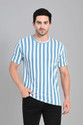 Dam Striped Men Round Neck Multicolor T-Shirt