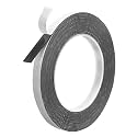 Hasaky Damage Free Removable Wall Tape 18ft, Rug Gripper Heavy Duty Double Sided Tape Black, Picture Hanging Strips Replacement, Mounting Tape Adhesive Strips