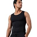 DAMENSCH Form Physiq Padded Chest Vest for Men Muscle Enhancer Innerwear Sculpted Body Shaper Vest Removable Foam Inserts Slim Fit Confidence Wear