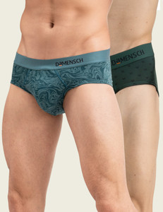 damensch pack of 2 micro modal stretch v shape printed men brief