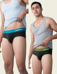 damensch pack of 2 solid men brief