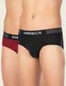 Damensch Pack of 2 Deo-Cotton Deodorizing V Shape Printed Men Brief