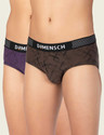 Damensch Pack of 2 Deo-Cotton Deodorizing V Shape Printed Men Brief