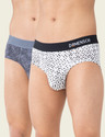 Damensch Pack of 2 Deo-Soft Deodorizing V Shape Printed Men Brief